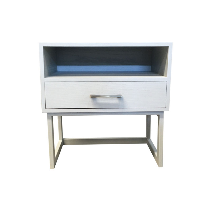 Lendora 60cm W Bedside Table, Grey, Light Grey