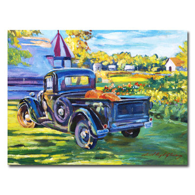 « the citrouille pickup » par david lloyd’s glover, reproduction d’art sur toile tendue encadrée