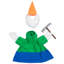 Garçon, grand gnome en oie