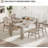 63" Farmhouse Dining Table for 4-6, Rustic Wood Rectangular Kitchen & Dining Room Table for Small Spaces or Apartments-765711533