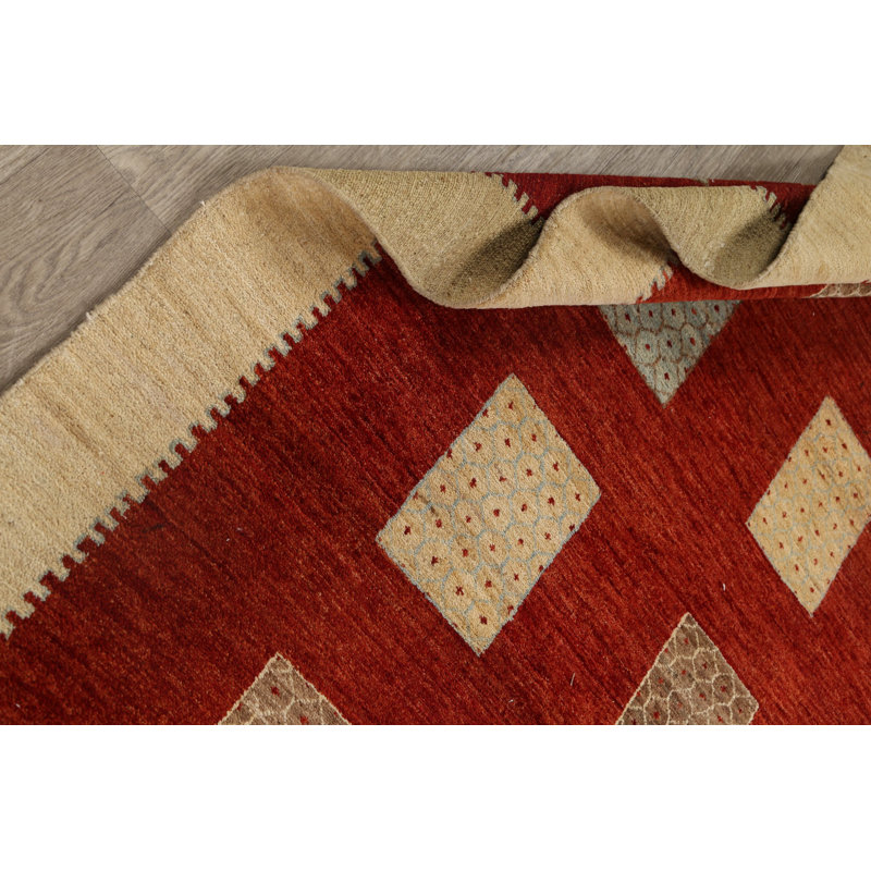 One-of-a-Kind 6' X 7'7" New Age Wool Area Rug in Red