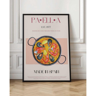 Paella, reproduction d'art - affiche de cuisine espagnole fabriquée en Espagne