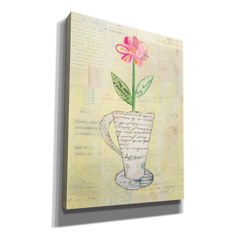 Dovecove «Teacup Floral II On Print» par Courtney Prahl, impression sur toile, H 54 po x l 40 po x P 1,5 po