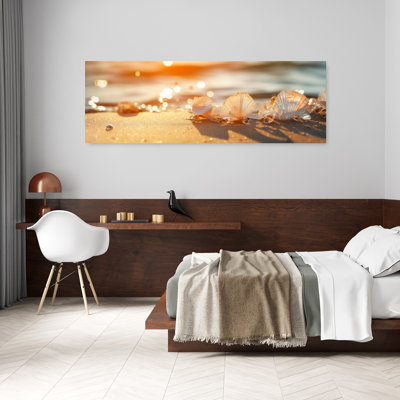 Sunlit Seashells Serene Tranquil Abstract Coastal Art mural