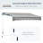 Outsunny 8' X 7' Patio Retractable Awning, Manual Exterior Sun Shade Deck Window Cover