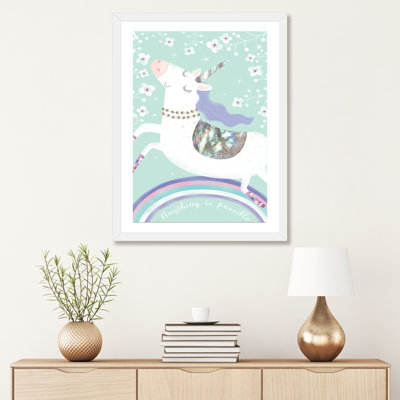 «Rainbow Unicorn» par Sophie Hanton - impression d'art graphique