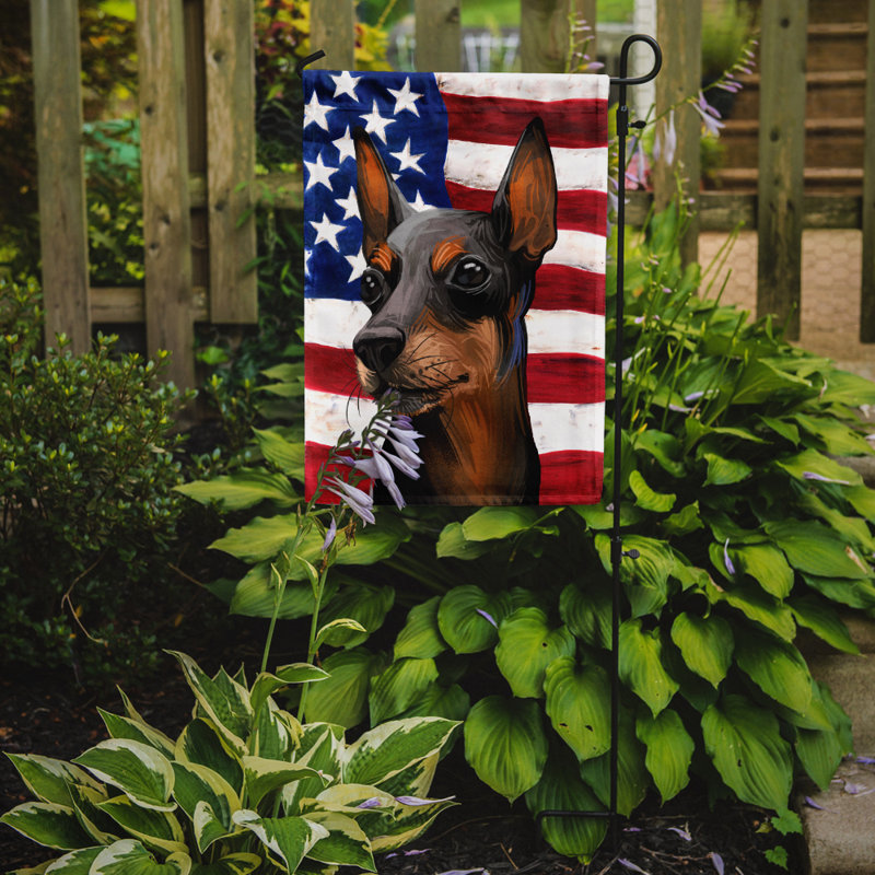 Polyester à 2 côtés 15 x 11 po drapeau de jardin, Manchester Terrier