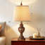 Ensemble de 2 lampes de table rétro, lampes de chevet de ferme avec abat-jour en lin blanc, lampes de table de chevet rustiques rétro pour le décor de la chambre à coucher et du salon