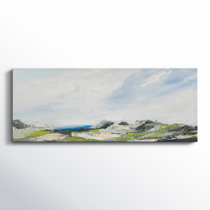 La terre chante sur toile, H 12 po x l 30 po x P 1,5 po
