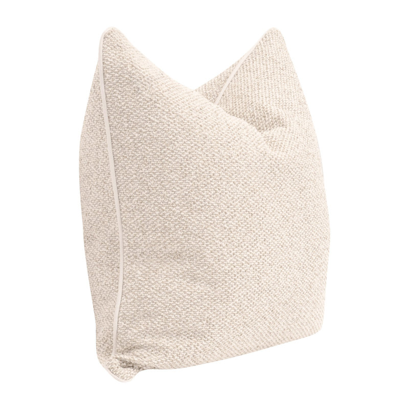 Beige 22" Square Linen Performance Pillow Set