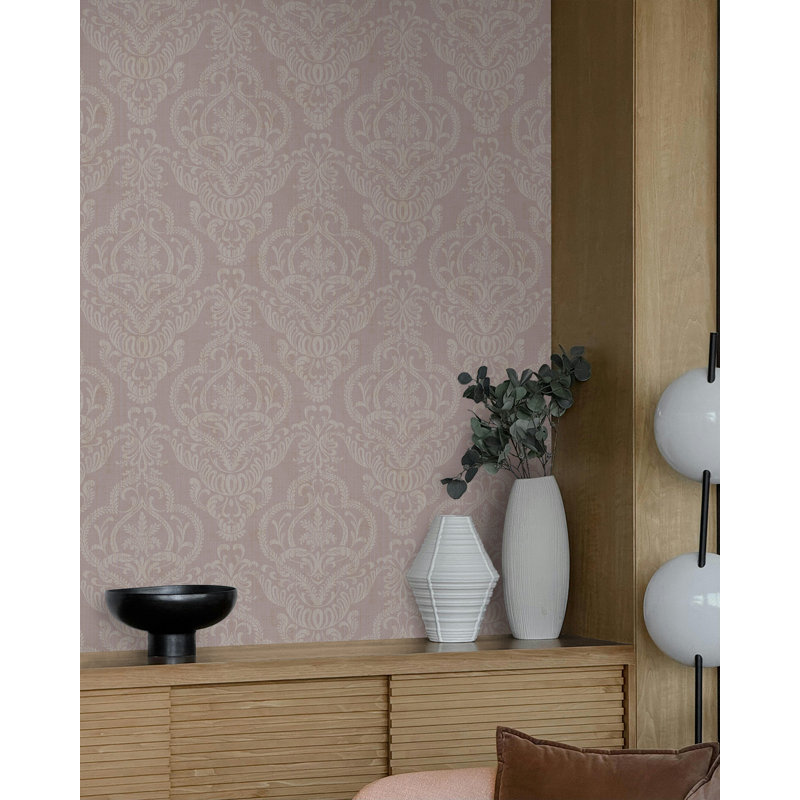 Papier peint damassé non lavé Seabrook Designs, Lavande