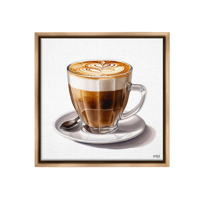 "Latte With Milk Motif" par RB sur toile