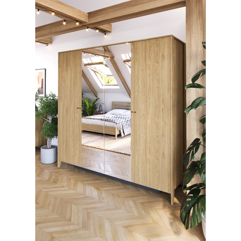 Delancy 4 Door Manufactured Wood Wardrobe