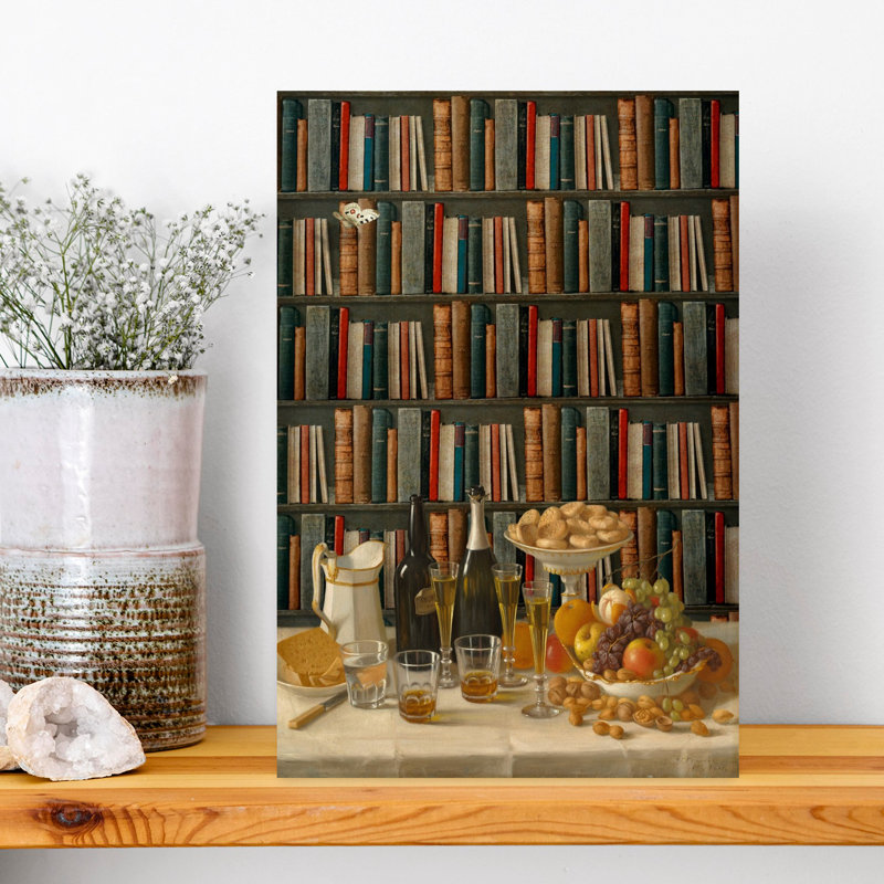 «Meet Me In The Library Classic Contemporary Architecture», art mural, H 18 po x l 12 po
