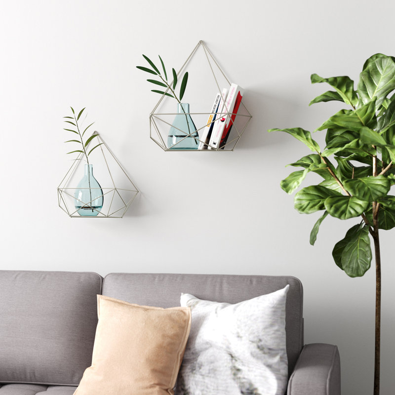 Tablette murale Gibson, Argent argent