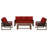 4-Piece 5-Person Solid Wood Outdoor Conversation Set -479156980