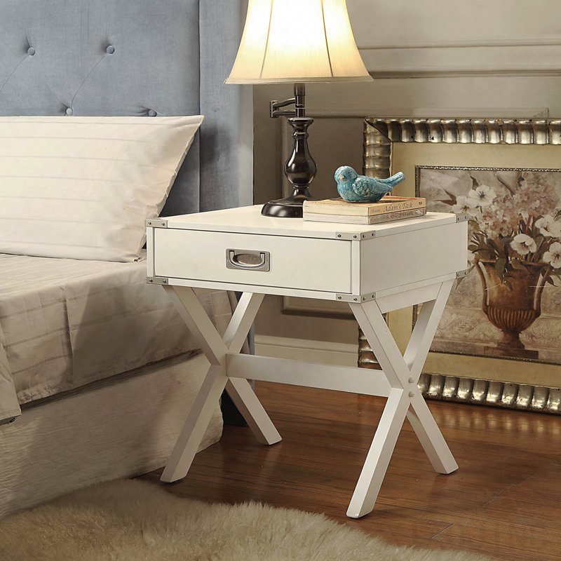 Accent Table, Babs White Finish, White