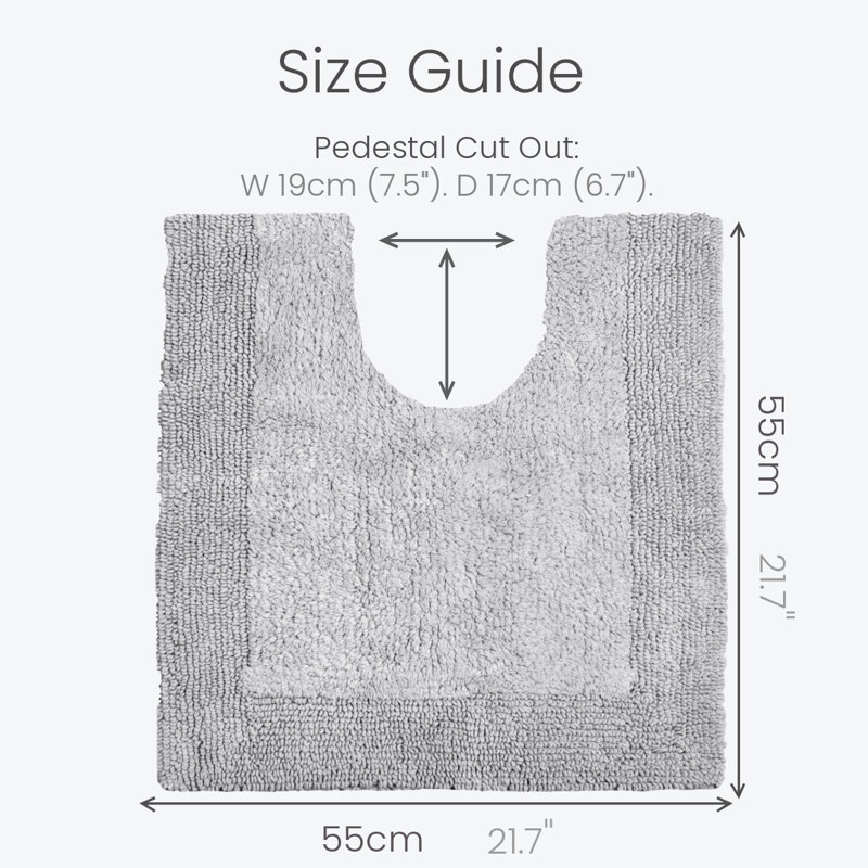 Fredrico Reversible Pedestal Mat, Dove Grey