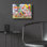 Art mural en verre en acrylique «Balloon Festival Cadre Out with Cow and Dragon» par Gale Pitt, 16 po x 12 po