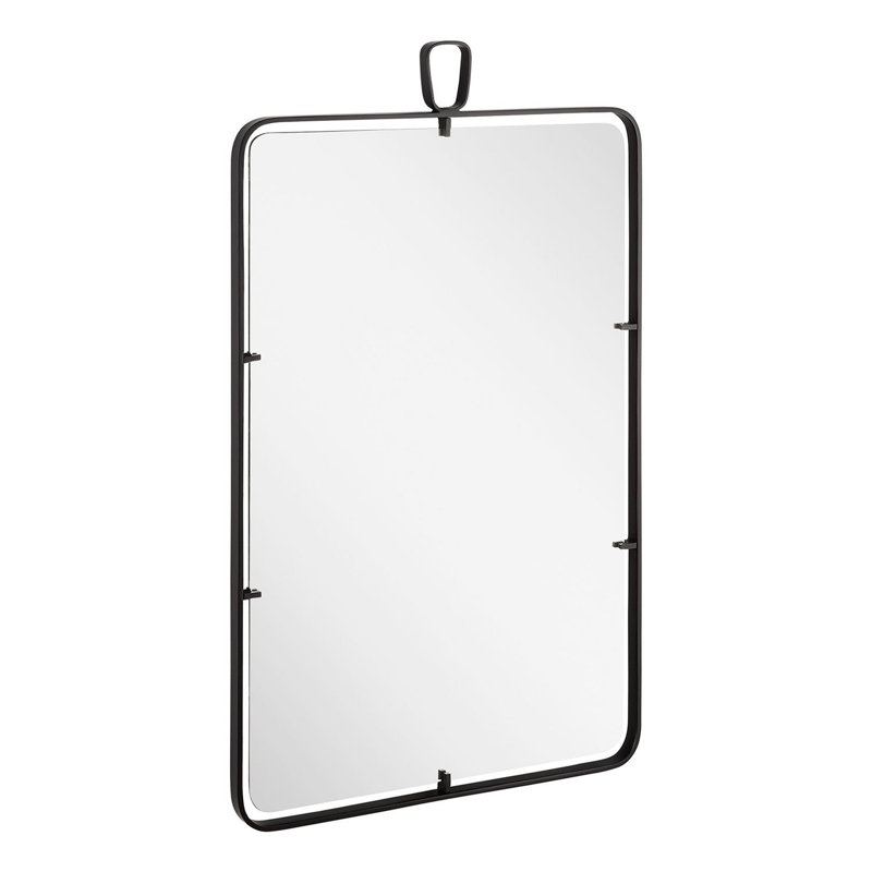 Martinelli 39-5/8" x 24" Framed Bathroom Mirror, Matte Black