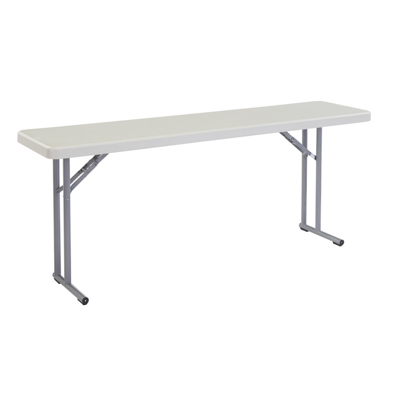 NPS Heavy Duty Seminar Folding Table, Speckled Grey, 30" H x 72" L x 18" W