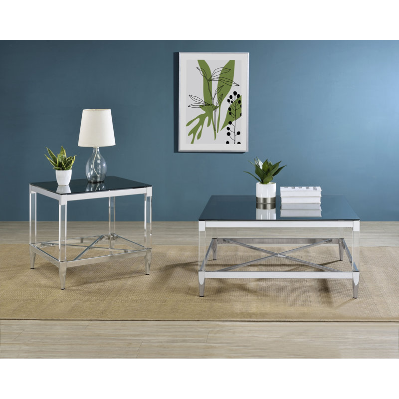 Ensemble de tables basses et de tables de bout carrées 2 pièces Seifert