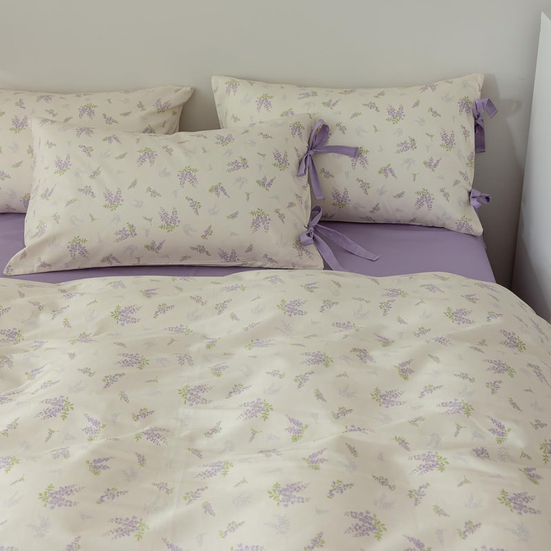 Microfiber Floral Print Comforter Set