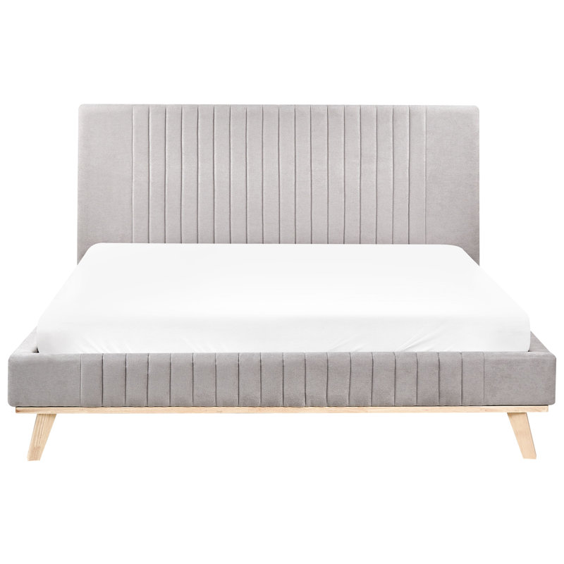Bed TALENCE Light Grey, European Kingsize (160 x 200 cm)