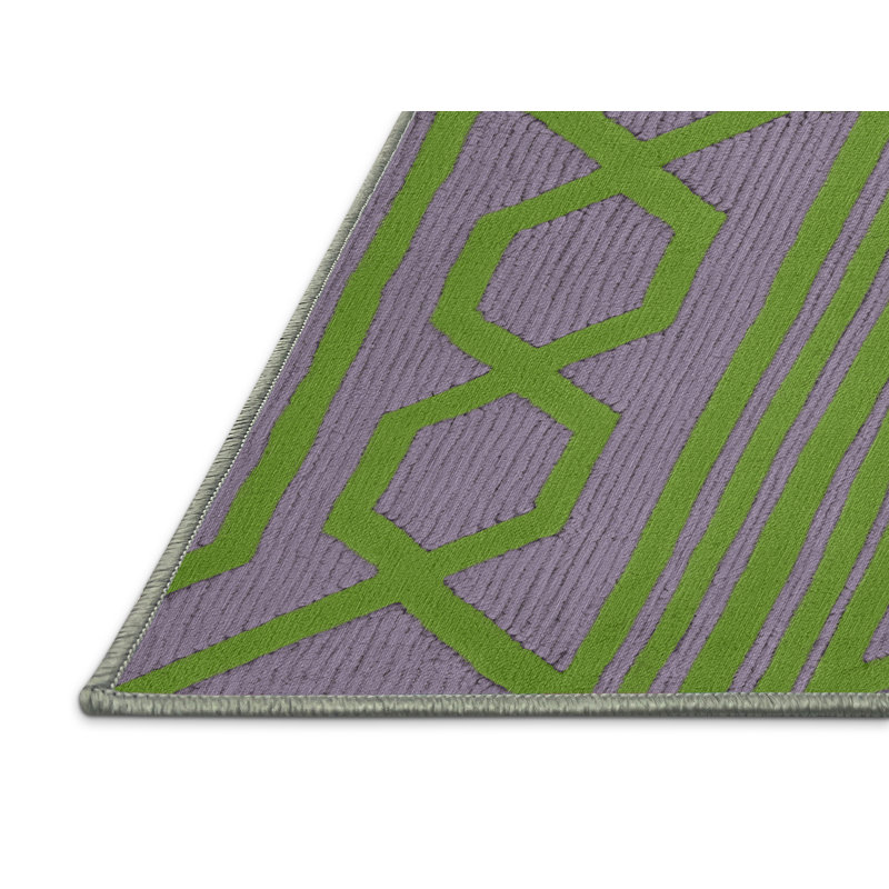 Tapis vert en treillis lavable à la machine, Rectangle de 5 pi x 8 pi