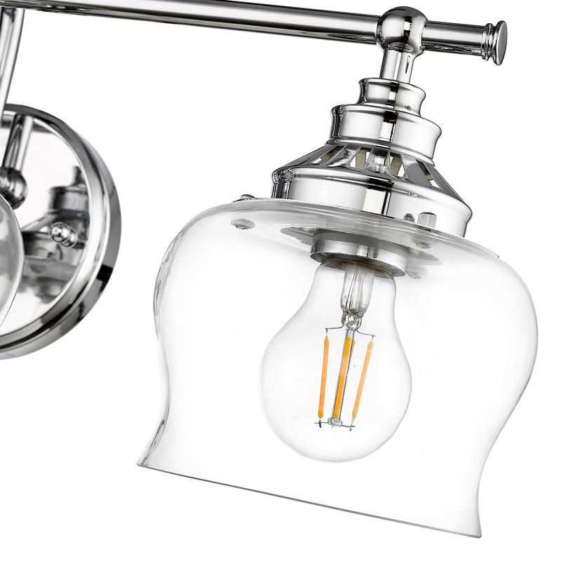 Daphne 3-Light Vanity Light in Chrome with Clear Glass