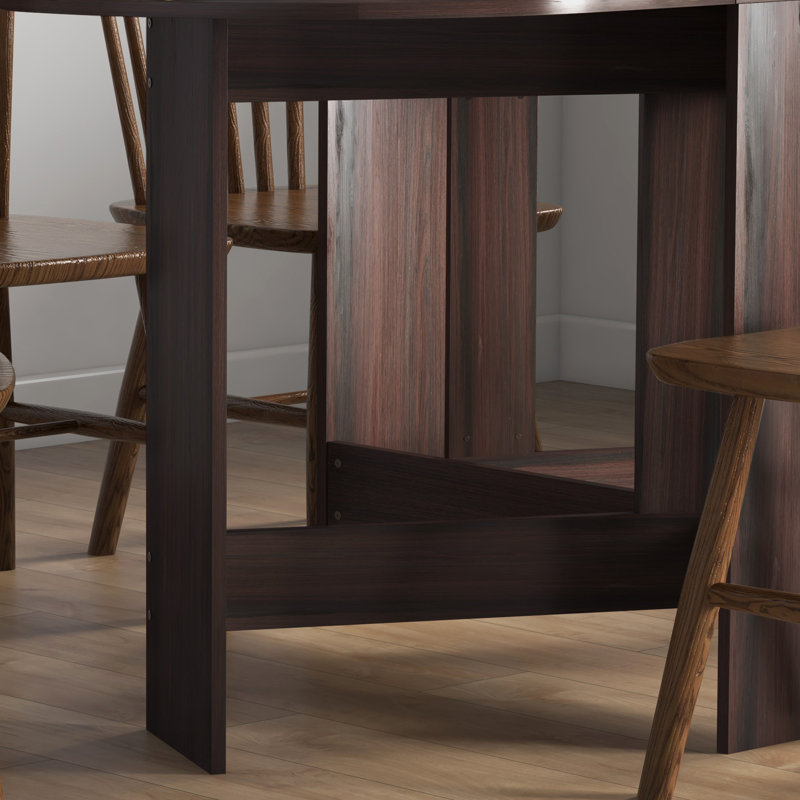 HOMCOM Folding Dining Table Drop Leaf Small Spaces, Brown