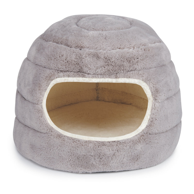 Roush Polyester Pet Bed, Grey