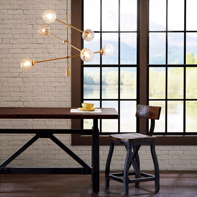 Chandelier  - Cyrus 6-Globe Light Architectural Metal Material