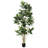 7' Potted Artificial Green Rubber Tree