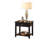 Pullman Contemporary 22" Square 1-Drawer End Table with Storage in Black