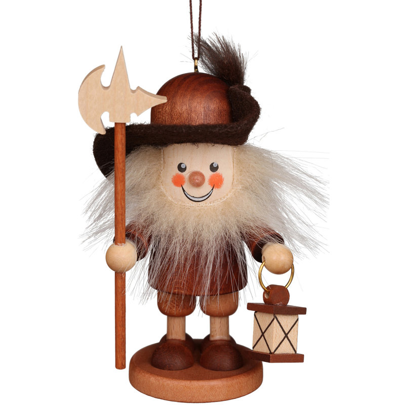 4.5'' Handmade Wood Hanging Figurine Ornament