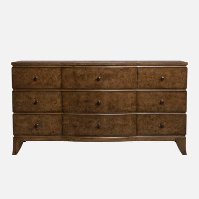 Commode de chambre 9 tiroirs Burl Oak