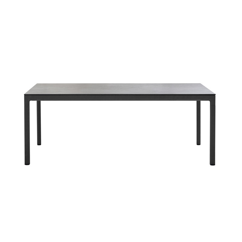 Drop Outdoor Dining Table, 39.4" W x 78.8" L x 29" H, Light Gray, Basalt
