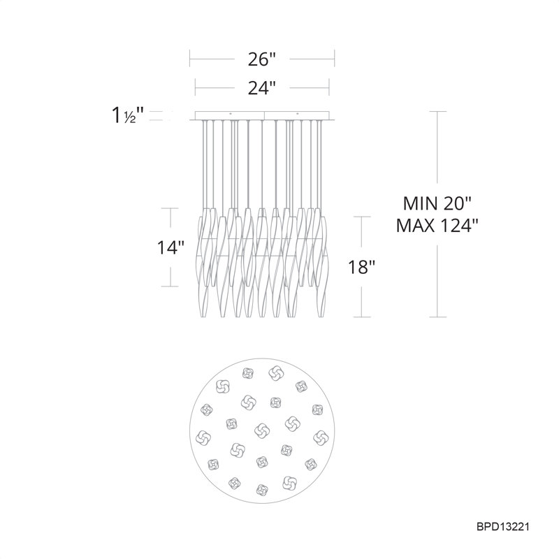 Kindjal 21 - Light LED Pendant, Black
