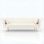 Canapé-lit convertible pliable de 72 pouces de style rétro américain capitonné, revêtu de velours beige, pour les petits salons, les chambres et les bureaux