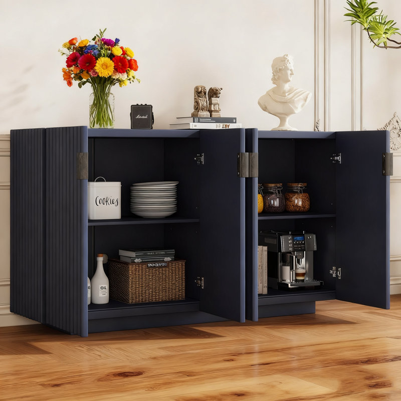 Arbogast Sideboard Cabinet with Ample Storage Space, Antique Navy