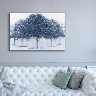 'Peaceful Grove Navy' by James Wiens Canvas Wall Art