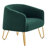 Kashiff Lamb Wool Fabric Upholstered Modern Design Barrel Accent Chair With Armrest-196513413