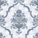 Azulejo Large Baroque Damask 33' L x 21" W Wallpaper Roll