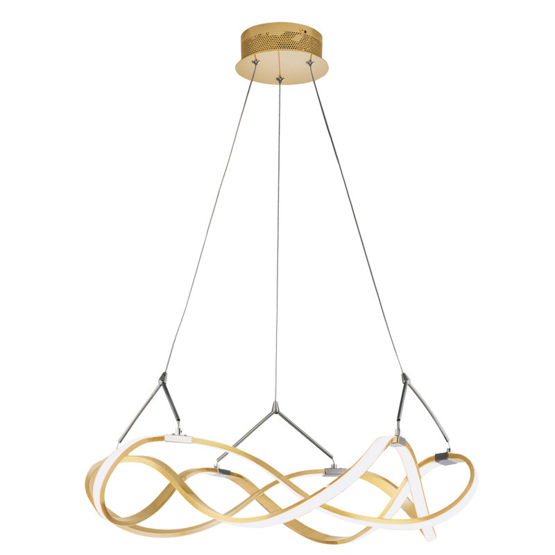 Ameer 1 - Light LED Unique/Statement Pendant, Gold