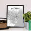 Sydney City Map - No Frame Print-1070727242