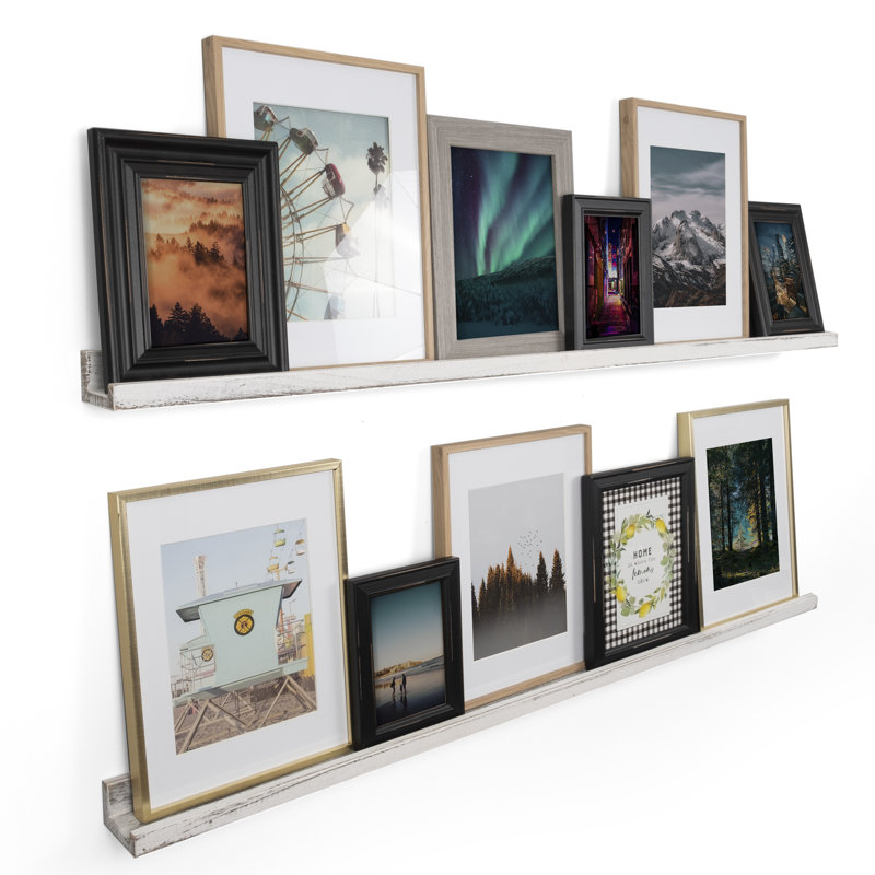 Tablette murale Essiemae, Blanc brûlé, H 2 po x l 52 po x P 3,4 po