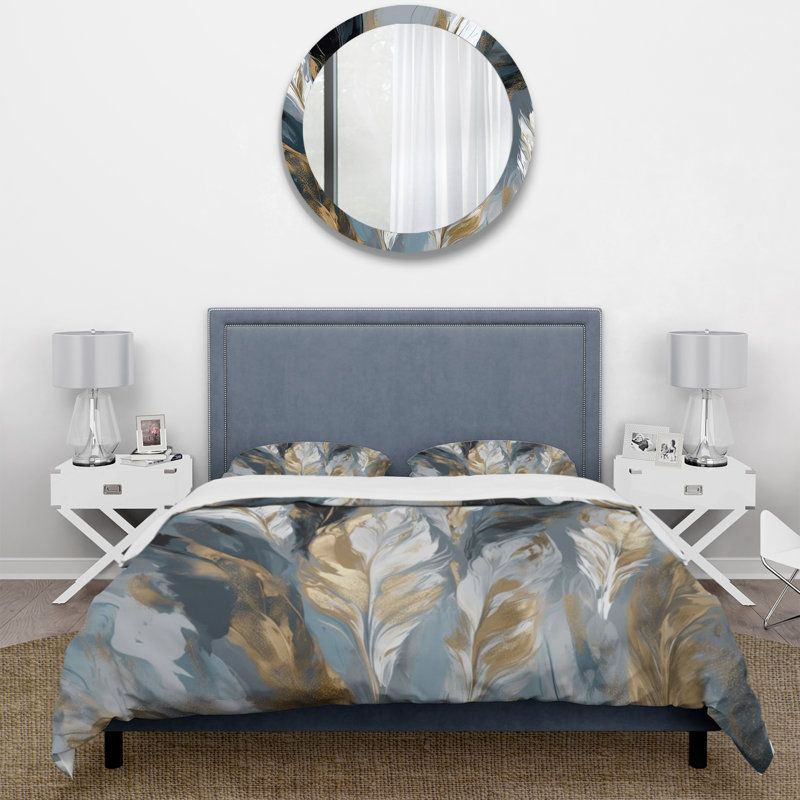 Ensemble de housse de couette doré et gris Impressions of Bohemian Energy I Bedding