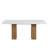 Artemis 70" White Marble Dining Table