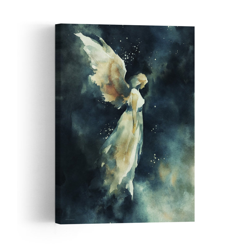 Angel In The Night Ethereal Contemporary Wall Art Print, 45.72cm H x 30.48cm W
